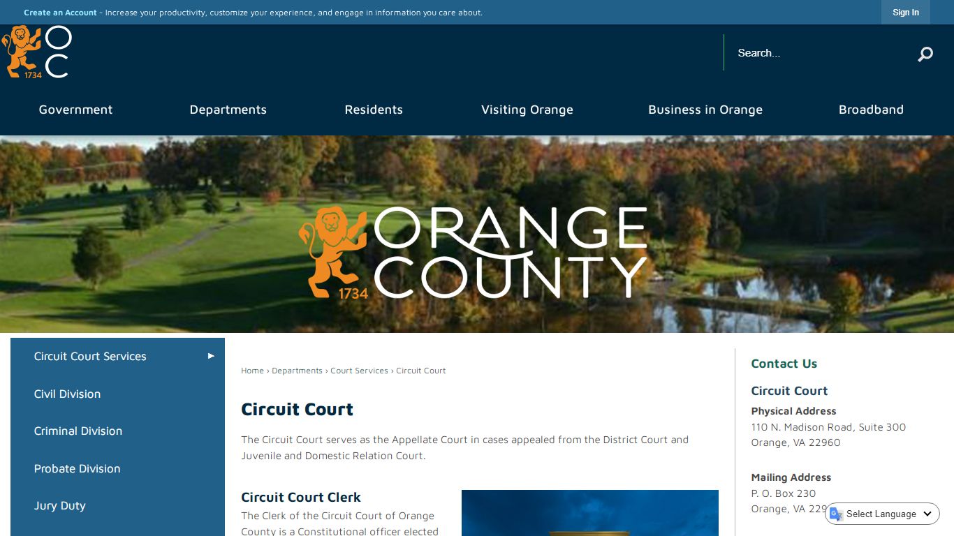 Circuit Court | Orange County, VA - Official Website